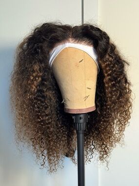 Nadula 7x5 Chesnut Brown Ombre Burmese Curly Wig